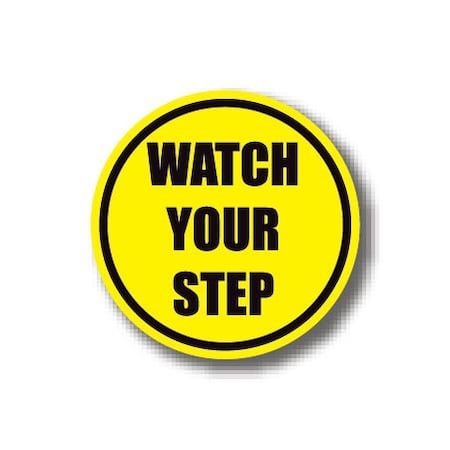 Ergomat 12in CIRCLE SIGNS - Watch Your Step DSV-SIGN 144 #1645 -UEN